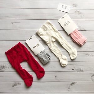 newborn cable knit tights
